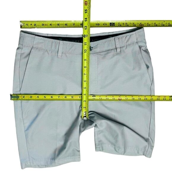 Pebble Beach Gray Golf Shorts Elastic/Silicon-Logo Waistband Flat Front 34 NWOT - Picture 5 of 9